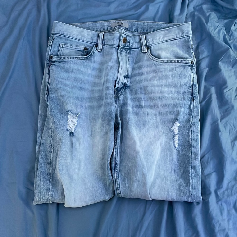 Blue jeans from denim gold never use them